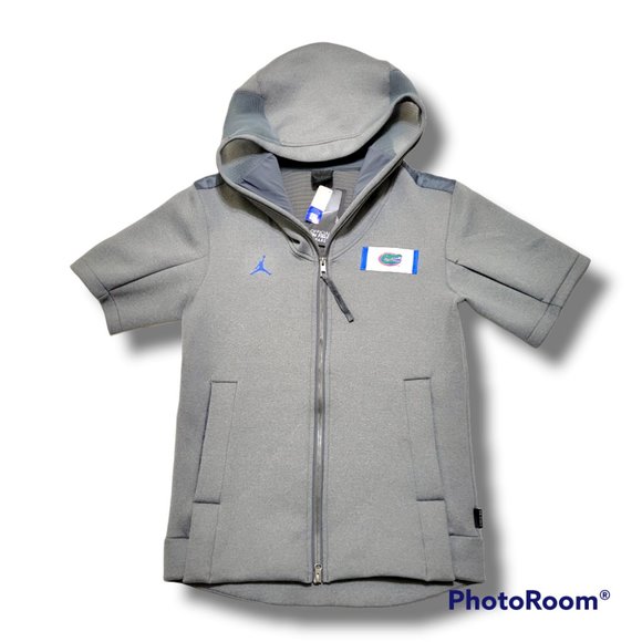 Jordan UF Florida Gators College Showout Shortsleeve S/S Hoodie Grey CU2133-050 - Picture 4 of 14